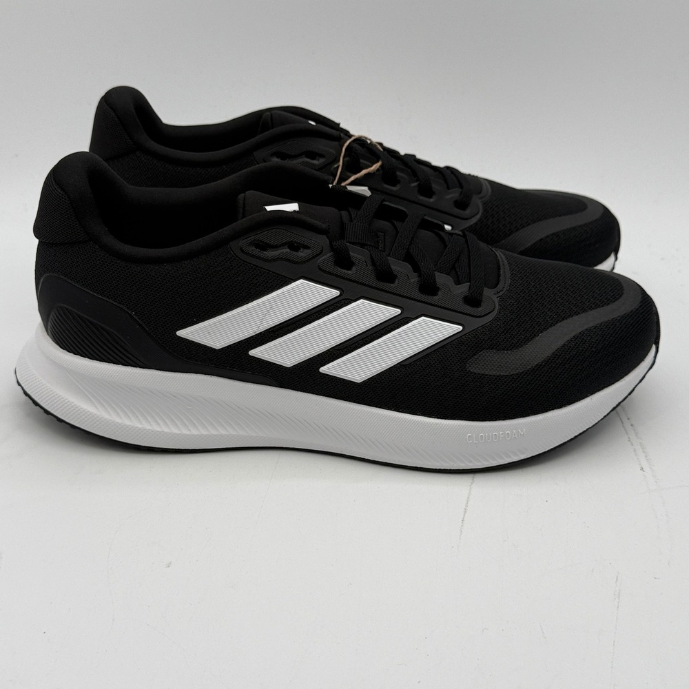 Adidas Runfalcon 5 Wide Shoes Men Size 8 Black White Running IE0552
